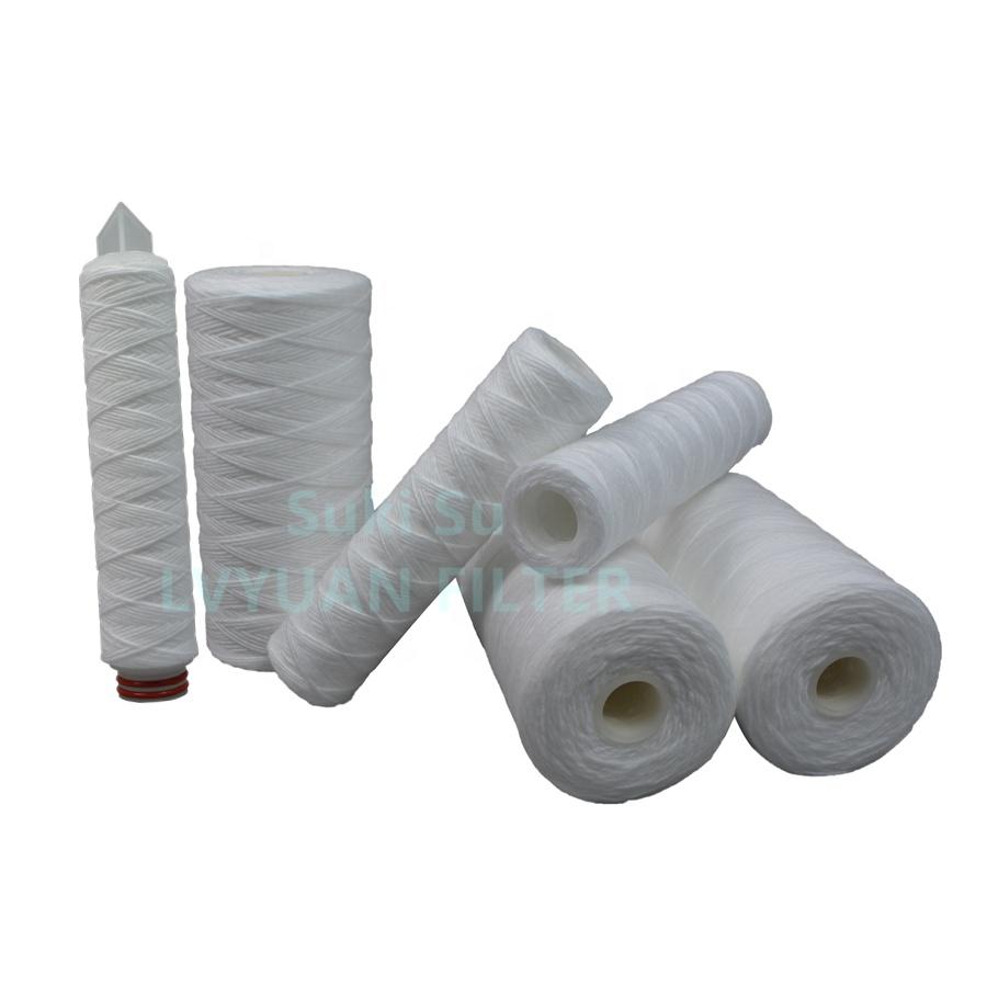 PP sediment pre filter fiberglass string wound /Pleated 40 inch 510 micron pp yarn filter cartridge