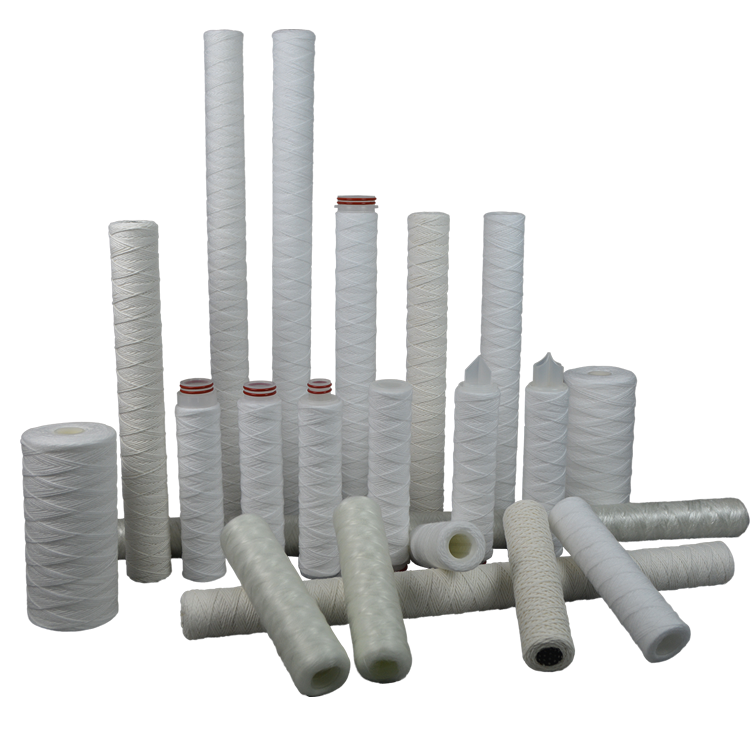 Inner stainless steel core 20 inch sediment filter 5 micron filter cartridge with absorbent cotton string wire wound media