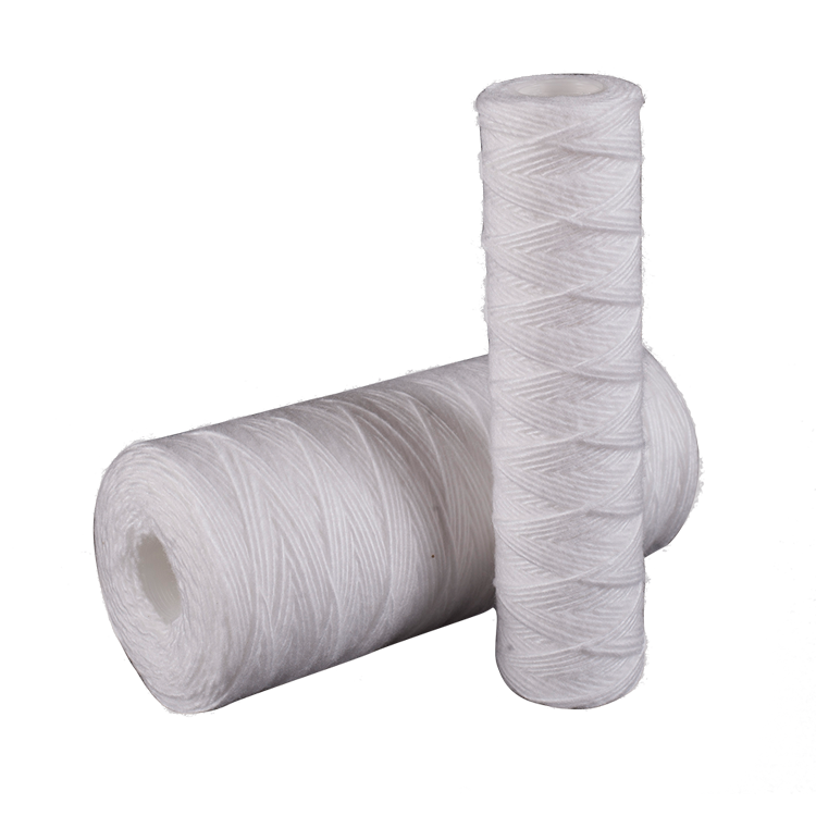 Stainless steel cotton filter 10 20 inch 5 microns wound string sediment water filter cartridges for water purifying machine