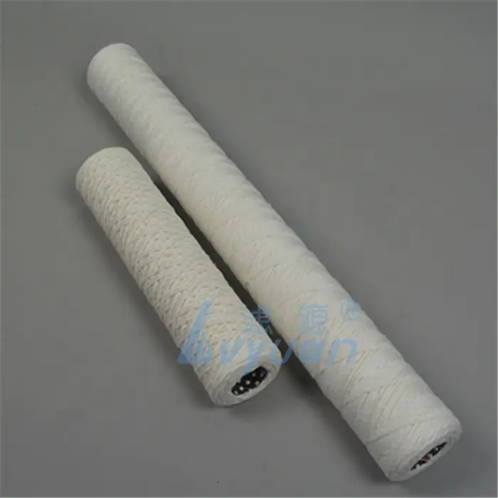 1/5/10/20/25/50 Micron Food Grade Cotton String Wound Cartridges Honeycomb filter cartridge with 304 316L stainless steel core