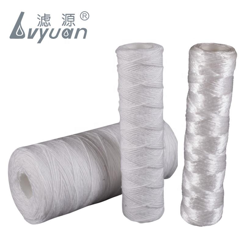 PP Cotton Wire Thread Fiber glass string wound cartridge filter for water purification