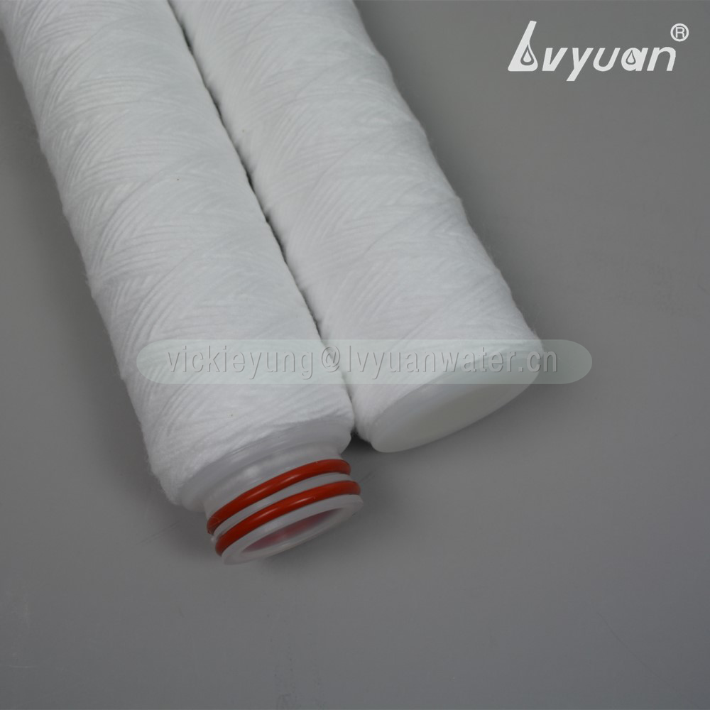 China pure polypropylene yarn filter 10 micron pp thread wound filter cartridge for electronic equipment factory