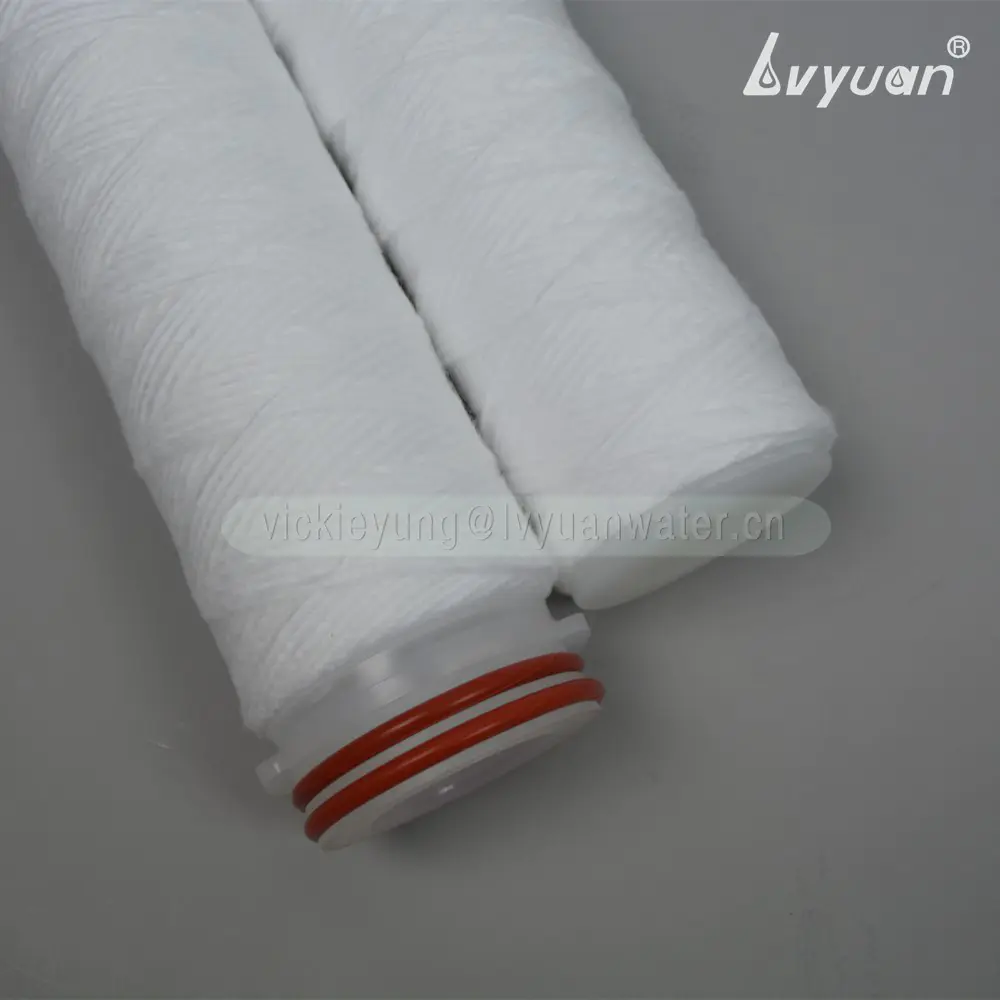 China pure polypropylene yarn filter 10 micron pp thread wound filter cartridge for electronic equipment factory
