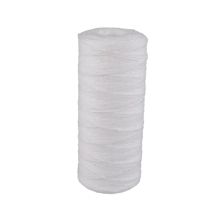 Stainless steel core 5 micron liquid filter 10 20 inch string wound water sediment filter cartridge for water filter housing