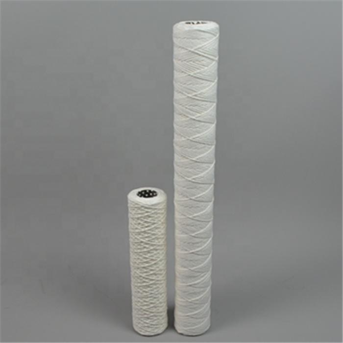 High Flowrate String Wound type Micron Cotton Yarn Filter Cartridge with stainless steel core