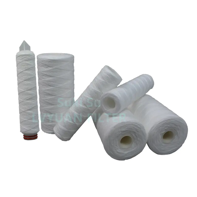 High Quality 1 5 micron String wound sediment PP cotton yarn filter cartridge from China Manufacturer
