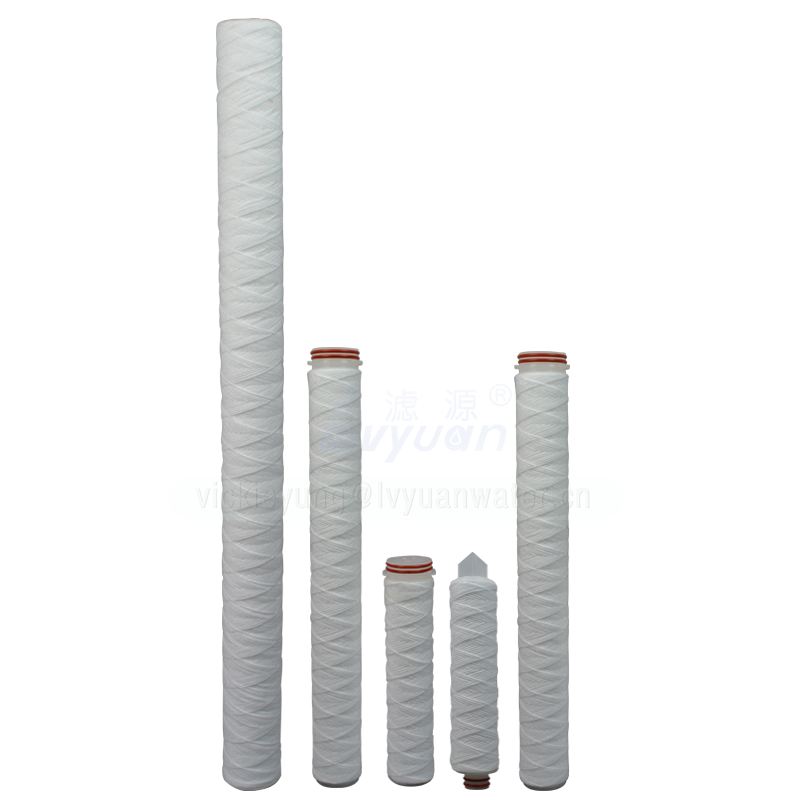 20 30 inch 100% polypropylene PP yarn wire wound water filter for water treatment 5 micron cartridge filter replaced