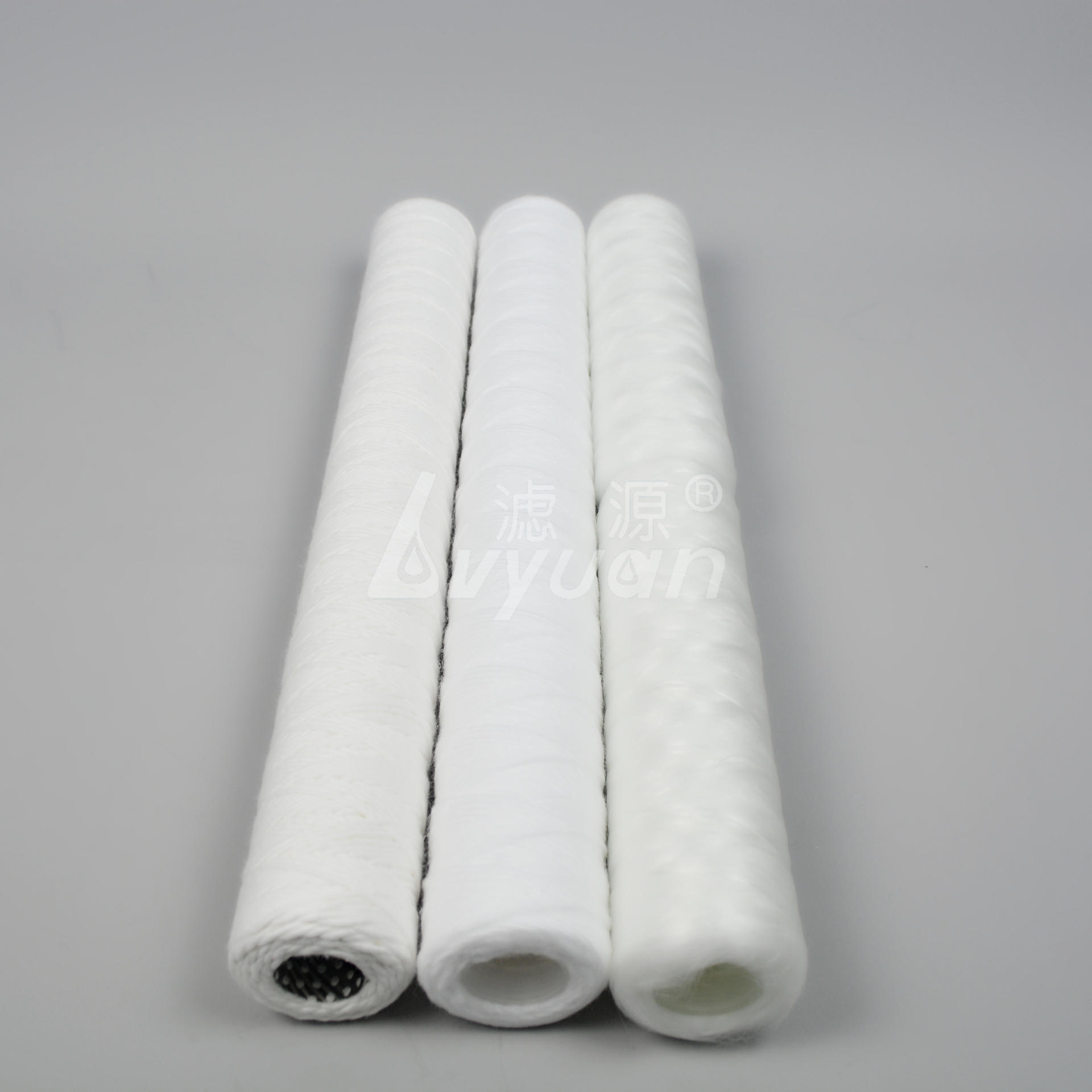 10 20 30 40 inch 50 micron spiral sediment fiberglass string wound Filter Cartridge for industrial water filtration