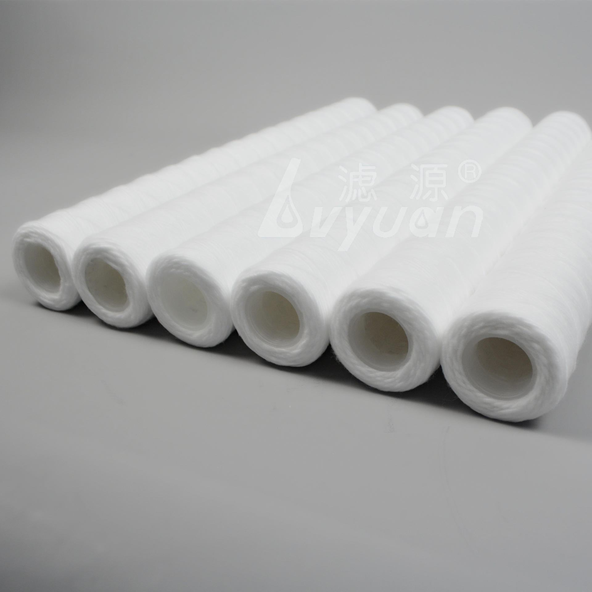 5 micron spun polypropylene water filter cartridge/string wound filter for juice/coffee filtration