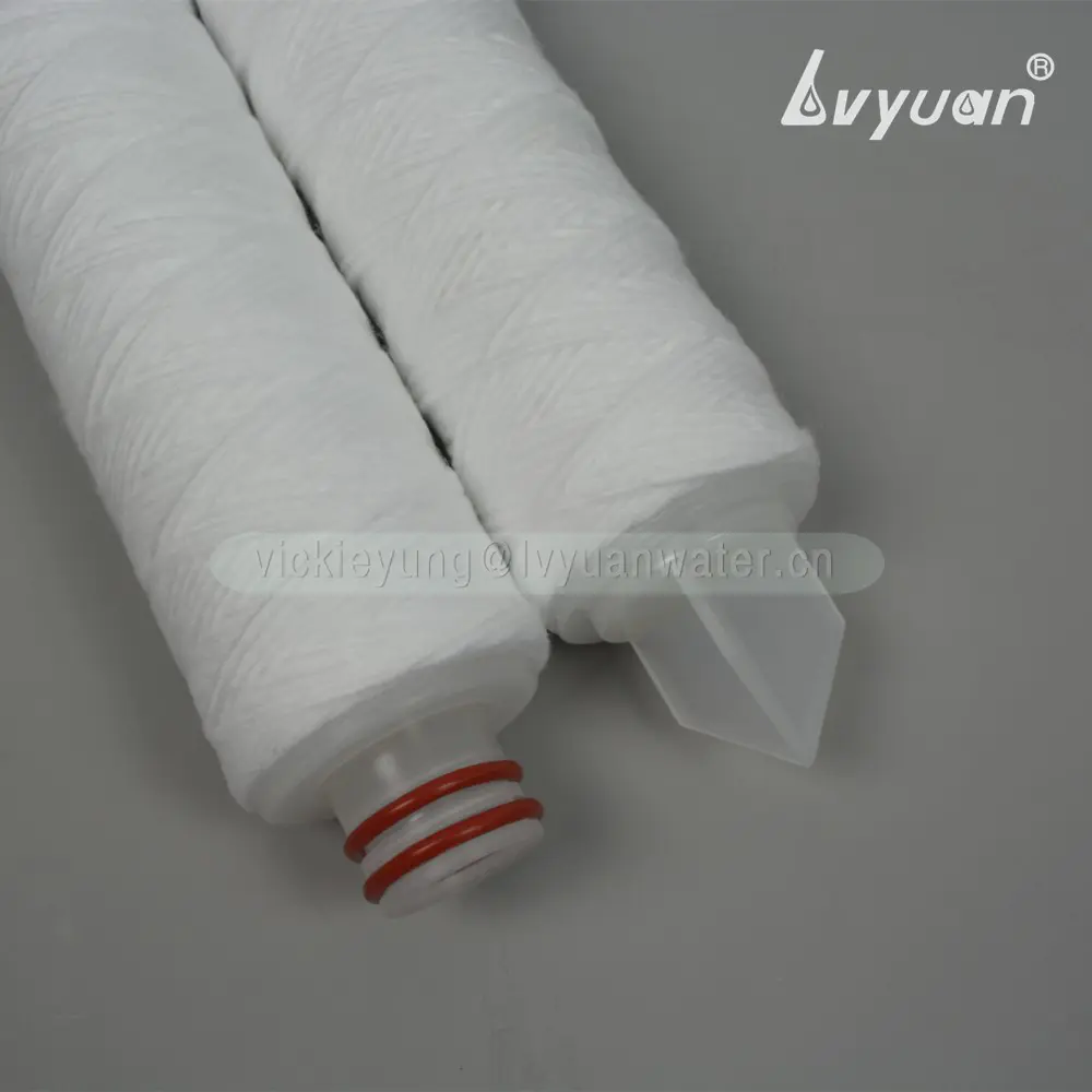 20 30 inch 100% polypropylene PP yarn wire wound water filter for water treatment 5 micron cartridge filter replaced