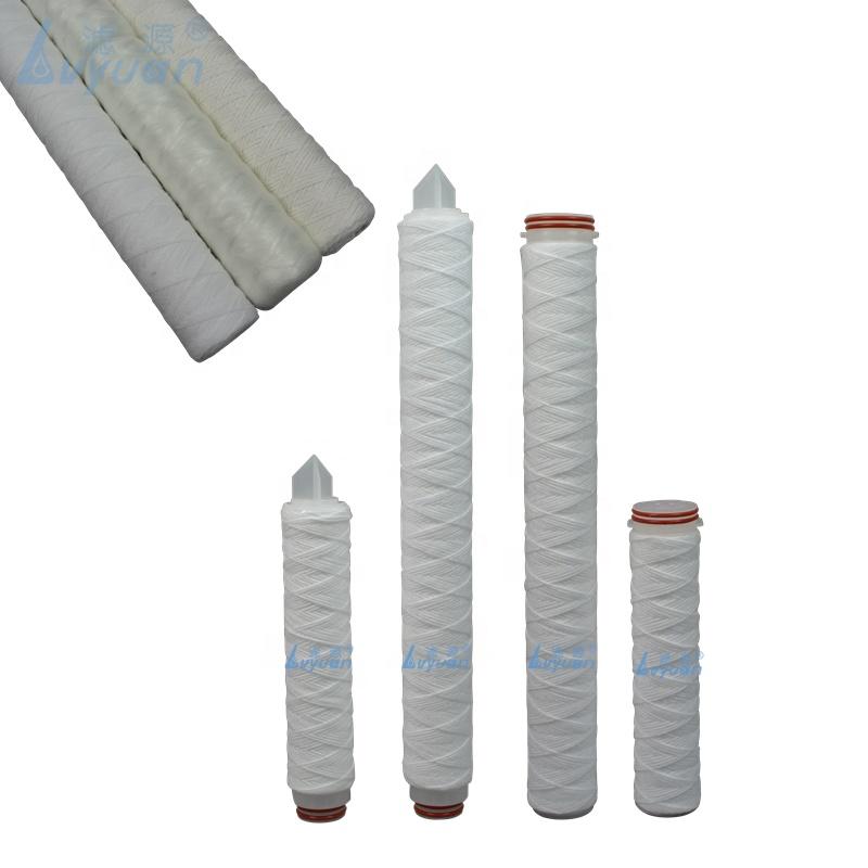 PP sediment pre filter fiberglass string wound /Pleated 40 inch 510 micron pp yarn filter cartridge