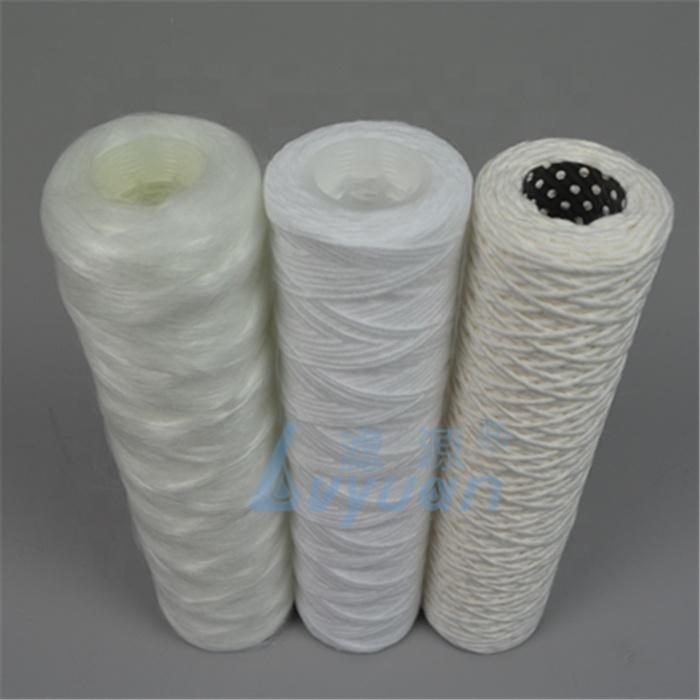 1/5/10/20/25/50 Micron Food Grade Cotton String Wound Cartridges Honeycomb filter cartridge with 304 316L stainless steel core