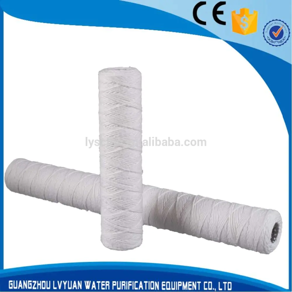PP yarn / Cotton / Glass fiber Spiral wound filter cartridge
