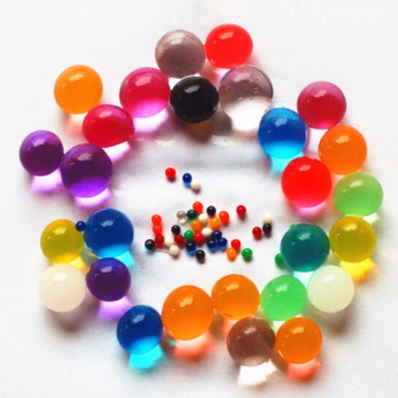 Low-cost production of pearl-shaped hydrogel beads crystal jelly water bead toys