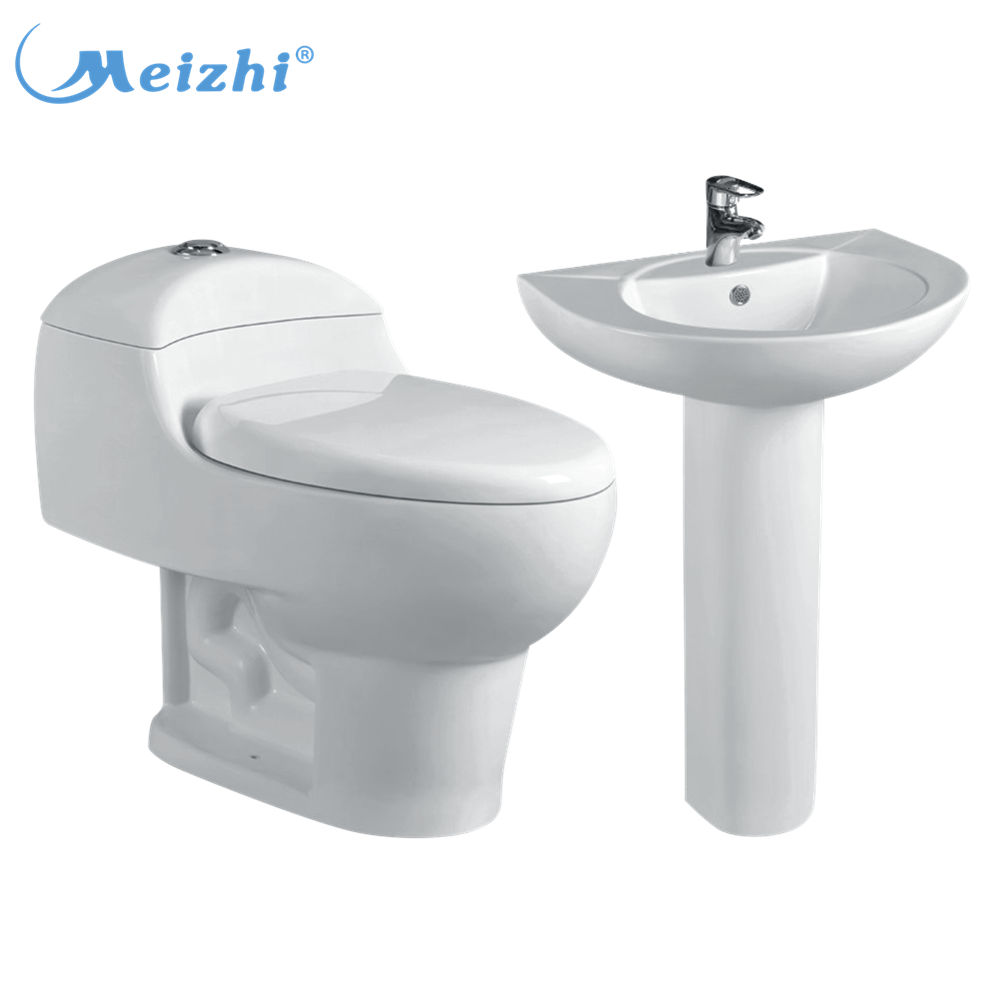 Hot sale modern comfort bathroom s-trap one piece toilet basin combination
