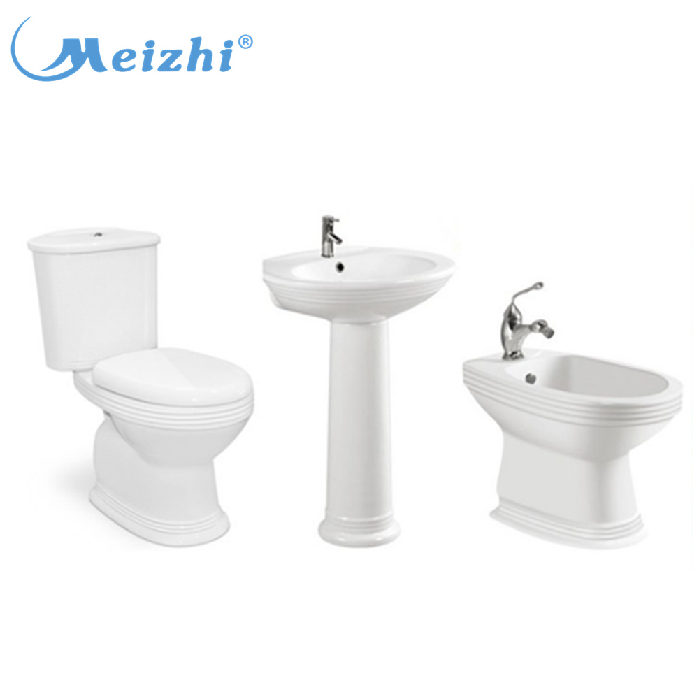 China supplier sanitary ware two piece wc modern porcelain toilet set commode