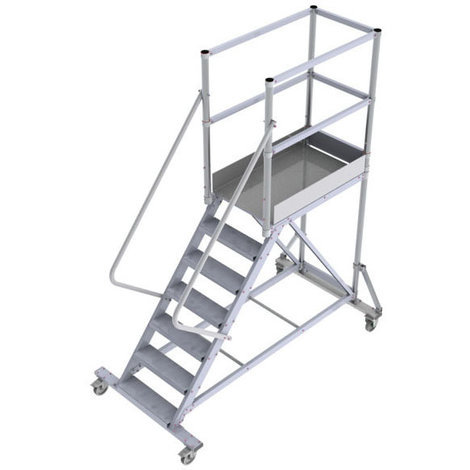 Comfortably and Safely Aluminum Rolling Ladder
