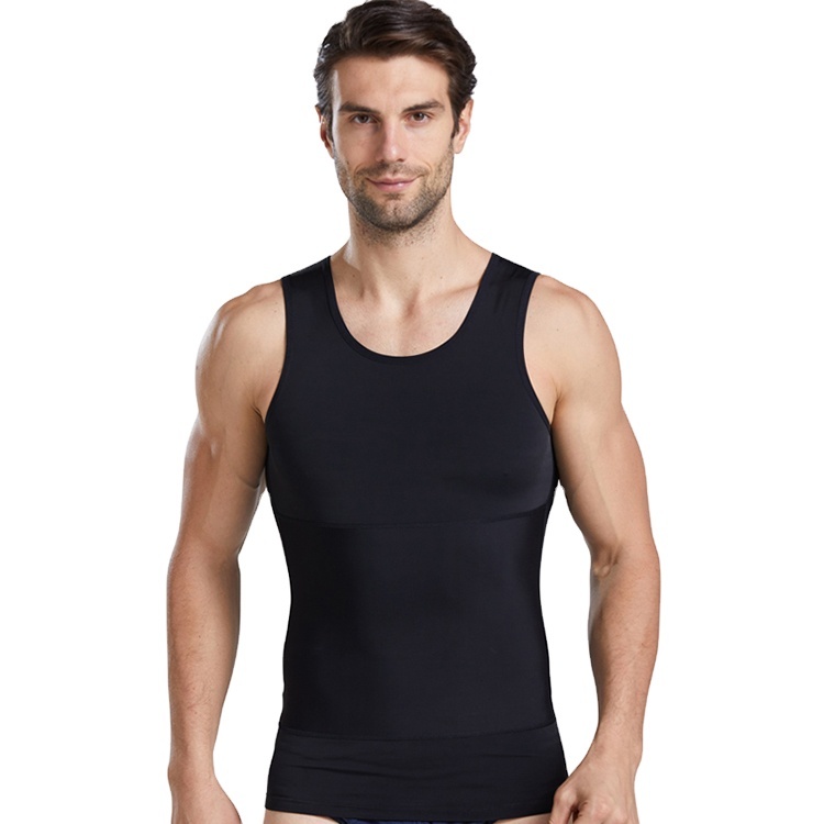 Enerup Compression Slim Tank Top Undershirt Slimming Body Shaper Men Vest