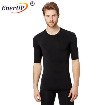 mens skin tight copper infused compression sports t shirt