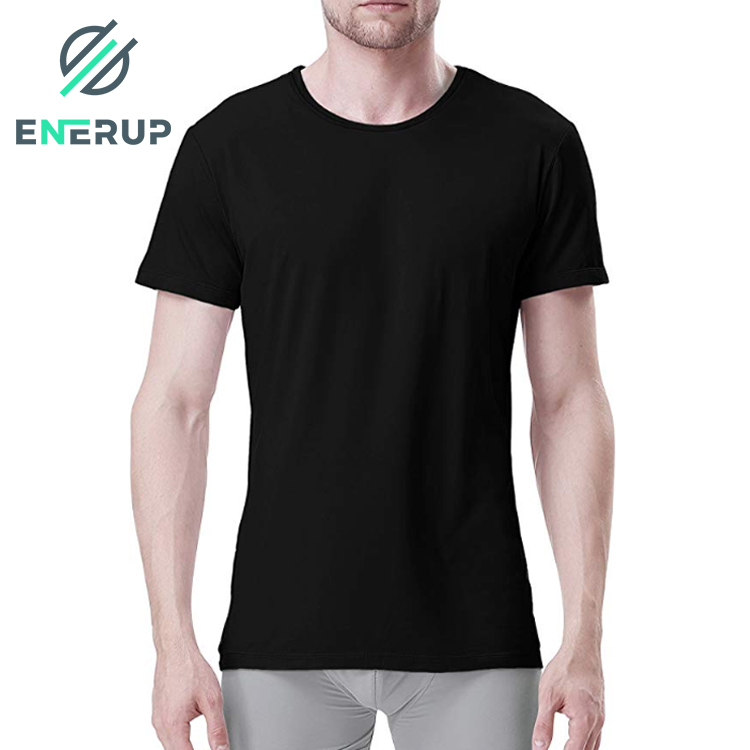 Enerup Custom Soft Comfy Lenzing Micro Modal Undershirts Breathable Crew Neck Slim Fit Tees Short Sleeve White T Shirt Men