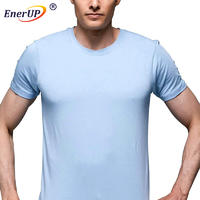 pink mens muscle dry slim fit v-neck underwear t-shirt cloth