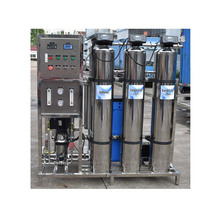 500 lph stainless steel pure water production water treatment equipment ro plant cost