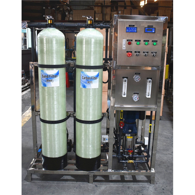 Guangzhou 500LPH ro water treatment machine mini water plant