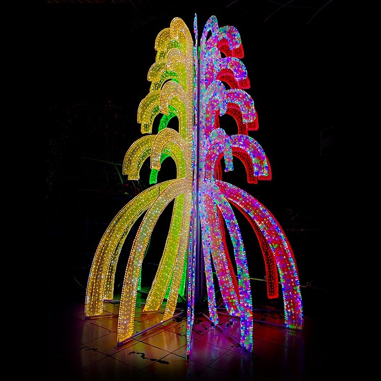 Custom Giant Holiday Decoration Lighting Project RGBW Christmas LED Tree Light