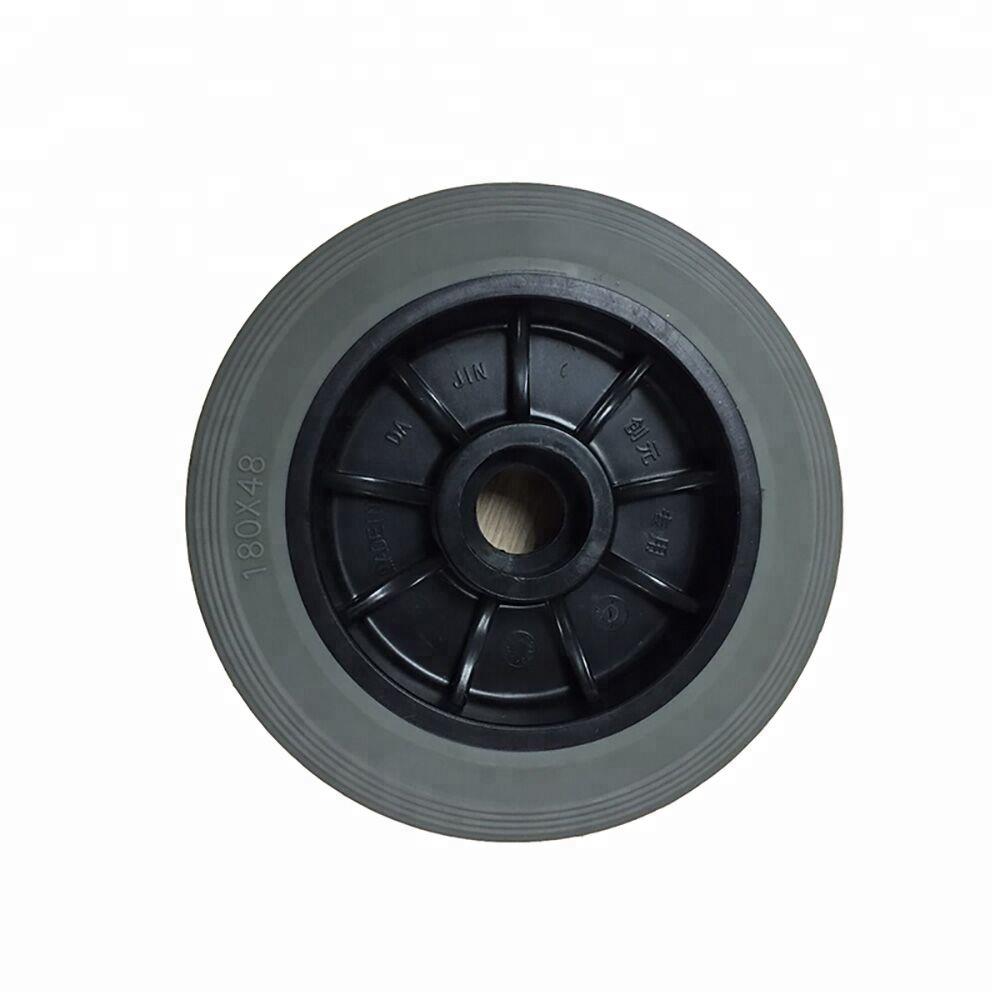 7 Inch Double Ball Bearing Elastic ESD Anti Static Thermoplastic Rubber Airport Luggaug Trolley Wheels