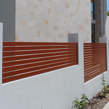 Wooden grain Aluminum Slat Fence & Horizontal aluminum fence