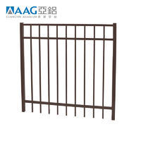 60" 72" 3 Rail and 72" 4 Rail Heights Style A Residential Aluminum Fence Section Black Bronze or White