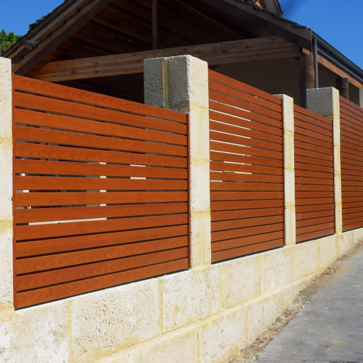 Outdoor privacy aluminum slat fence with 10 years warranty