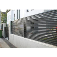 Aluminium slat fence powder coating greyfence panels