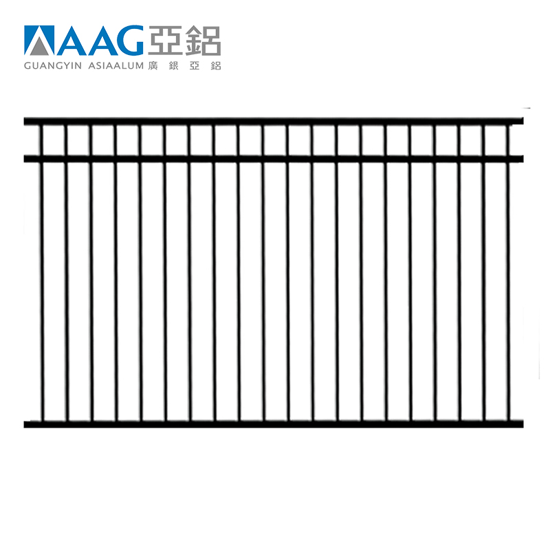 All Fence Section Rails Are Double Punched To Allow For Racking Style A Residential Aluminum Fence Section Black Bronze or White