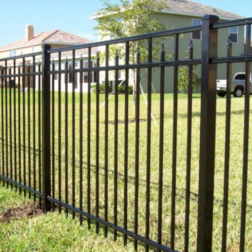 Horizontal aluminium slat fencechain link fencefor garden