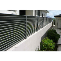 Flat top aluminium black pool fence panel