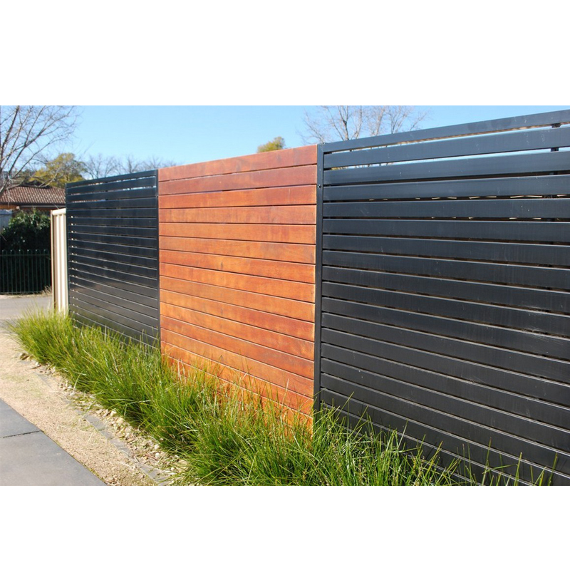 Slatted fences aluminium horizontal slat fence