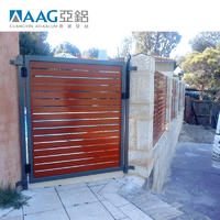 Australia Standard Wood Grain Aluminum Fence Slat Gate