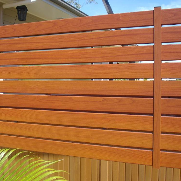 10 years warranty wooden grain garden metal aluminium fence post