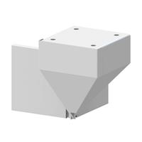 Extruded White Aluminum Railing Fascia Mount Bracket for Mid/End/Stair Fence Railing Post