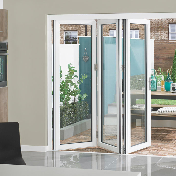 French style aluminium bi-fold foldable glass doors