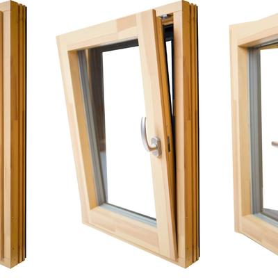 Wooden Tilt-Turn Window Aluminum Alloy Frame