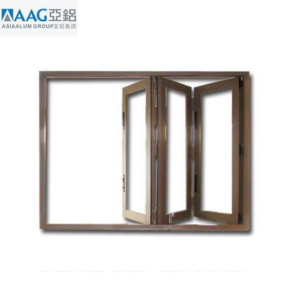 High quality aluminiumframeless foldingglass window