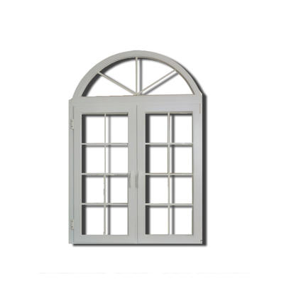 High Standard Living Room Pvc Arch Casement Window Swing Grill Window