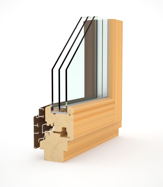 Customized Standard Aluminium Wooden Grain Window Frame Profile