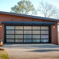 Aluminium glass garage door overhead sectional garagedoor