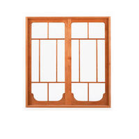 Swing Open Inside Hinges Aluminium Window With Decoration Grills