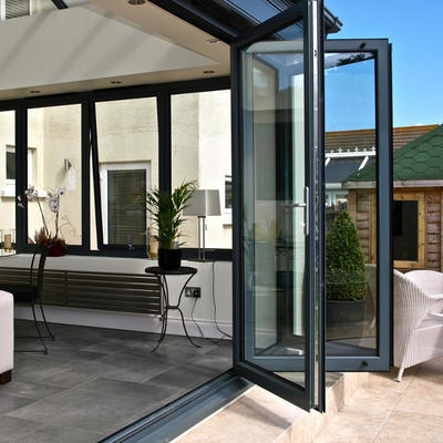 Modern design Australian Standard double glazed aluminium folding door