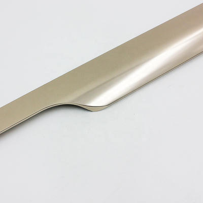 Horizontal sliding cabinet door aluminum handle