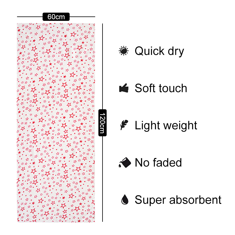 2021 Top Selling Little star pattern Customized Printed Bath Towel100% coral fleece composite